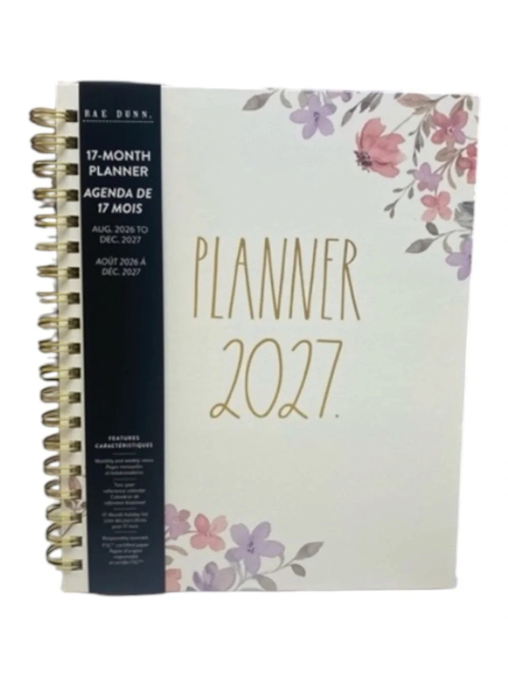 🆕 Rae Dunn 2027 Floral 17 Month Planner Large